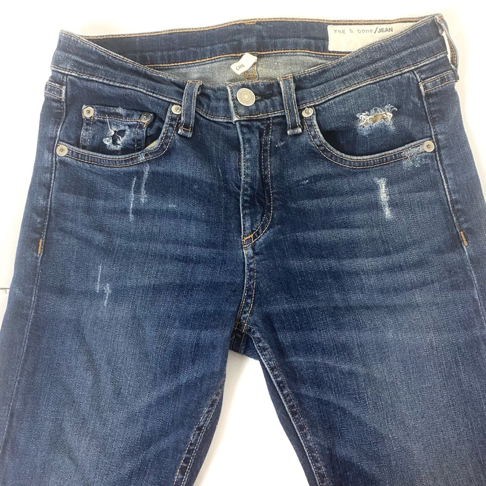 Euc Rag And Bone Capris Distressed Sz 26 - image 3